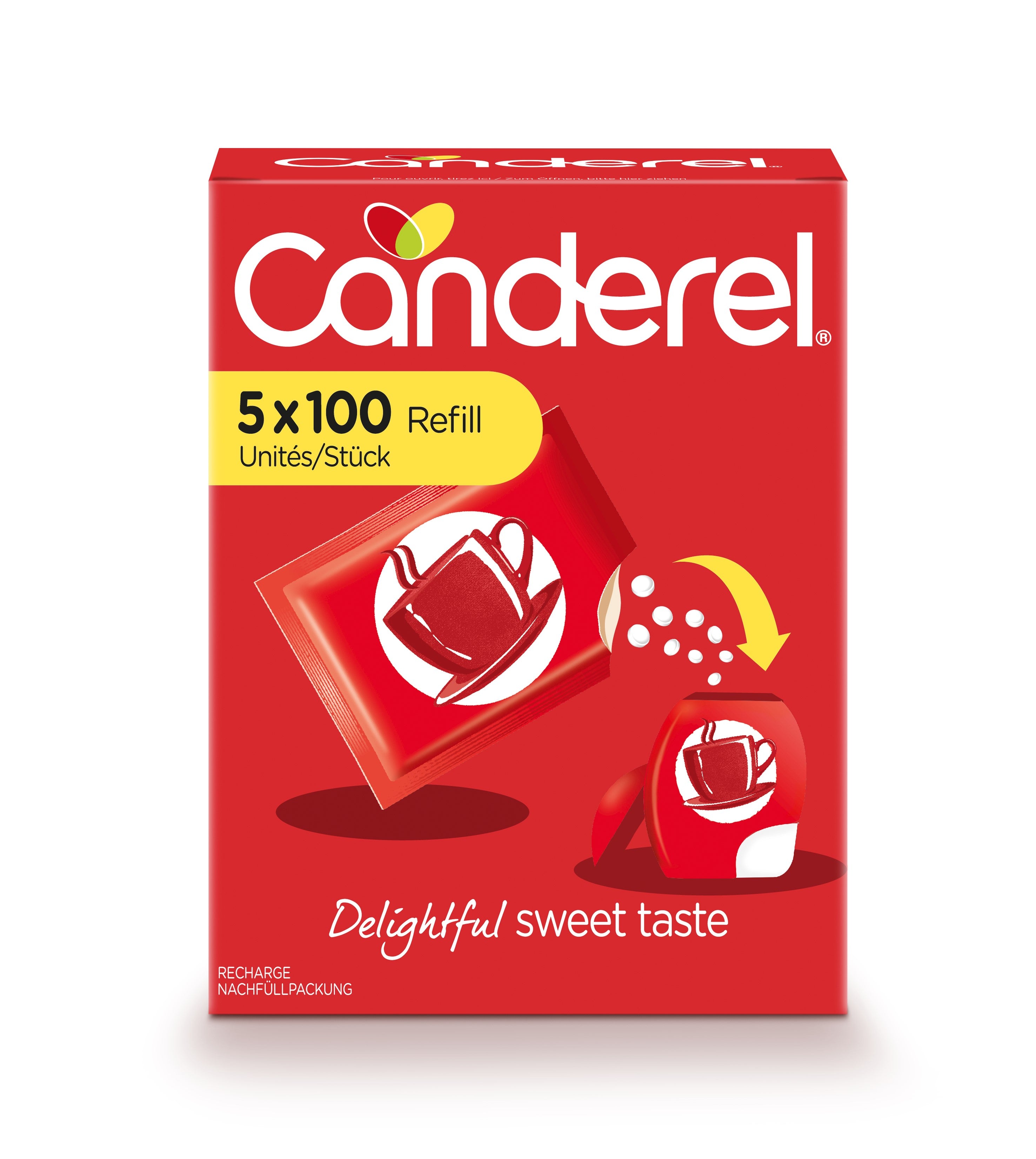 Canderel 500 Tabs Packung Vorderseite