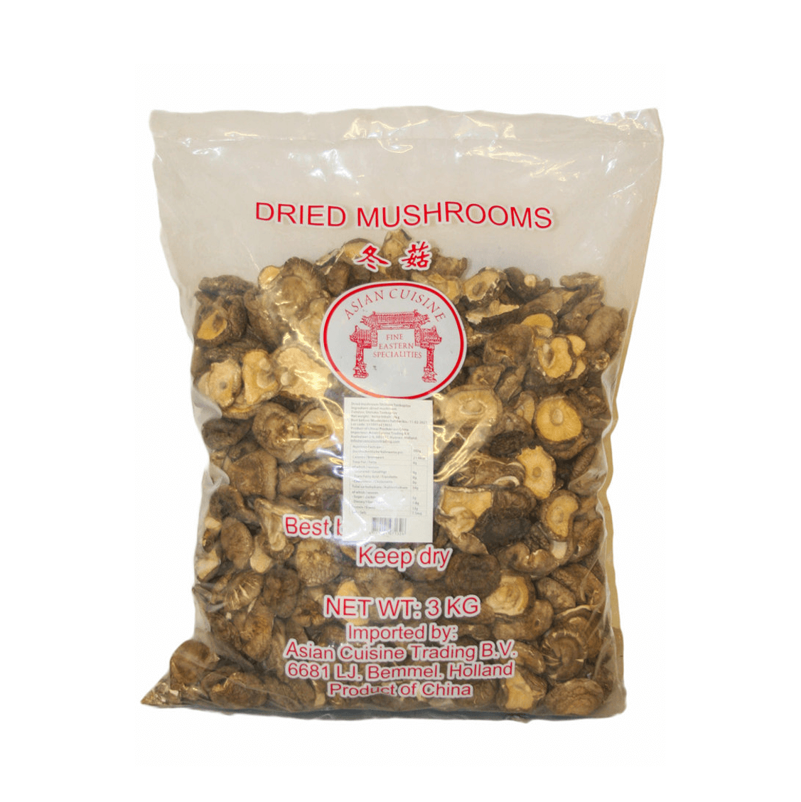 Shiitake-Pilze getrocknet 3 kg