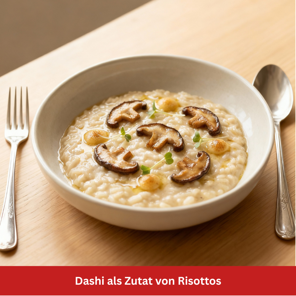Dashi als Zutat von Risotto Stillife