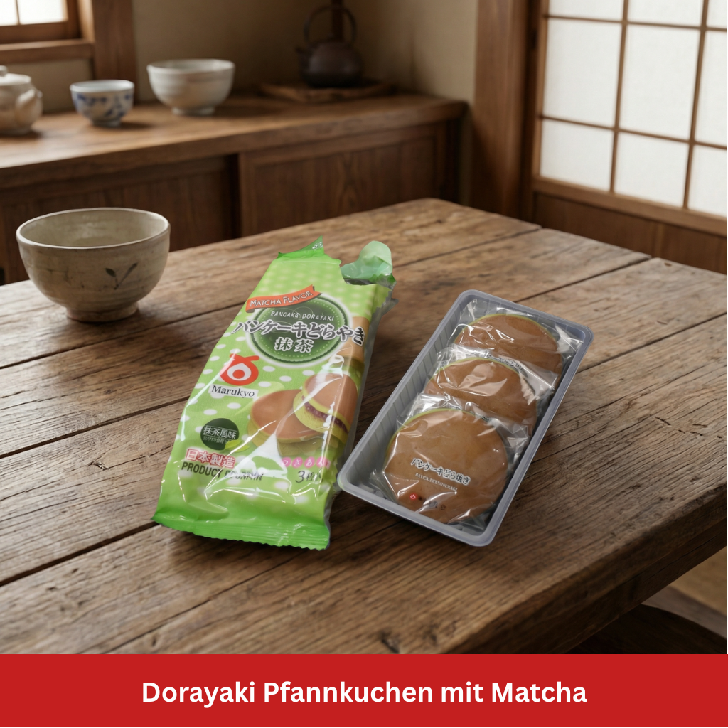 Dorayaki Pfannkuchen mit Matcha Stillife