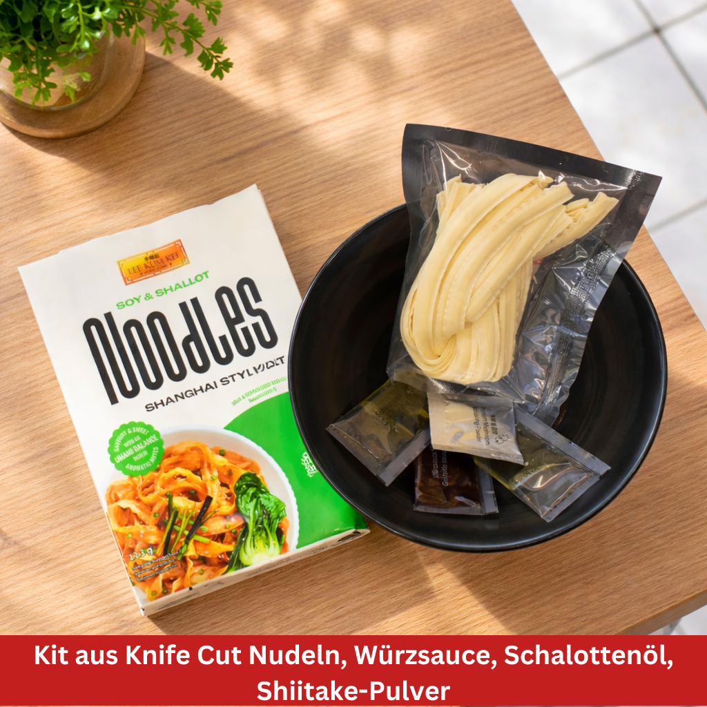 LKK Soja Schalotten Nudeln Zutaten Stillife