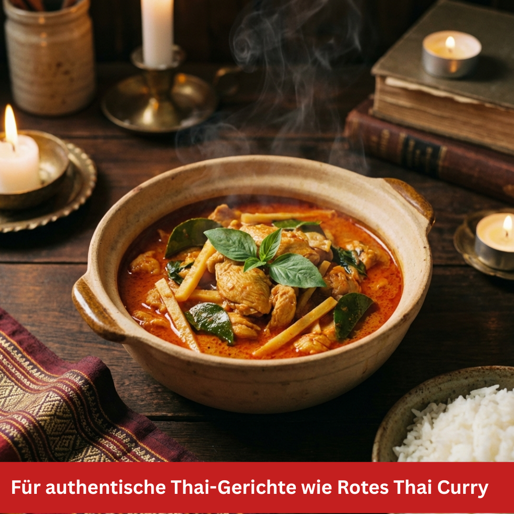 Rotes Thai-Curry Stillife