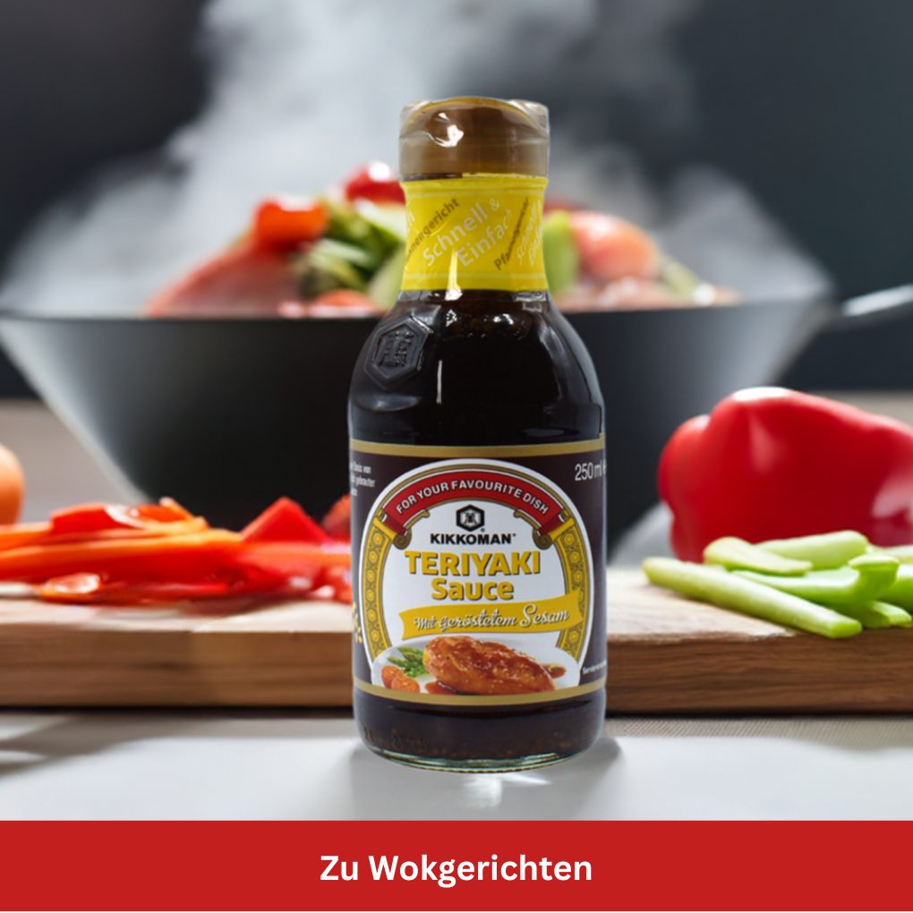 Teriyaki-Sauce Sesam zu Wokgerichten
