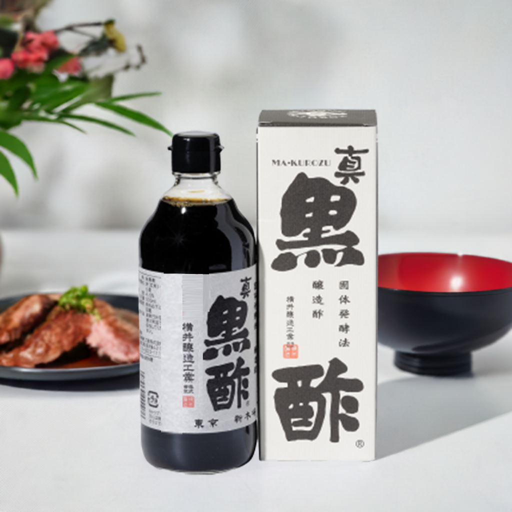 Ma-Kurozu-Essig mit Schokoladen-Noten