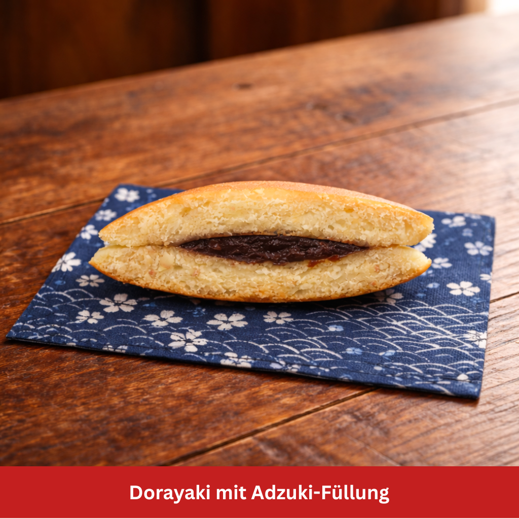 Dorayaki Adzuki aufgeschnitten