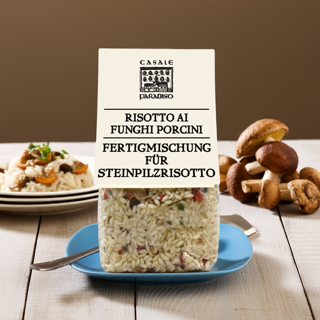 Risotto mit Steinpilzen Stillife