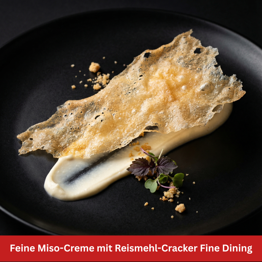 Feine MisoCreme mit Reismehl-Cracker Fine Dining