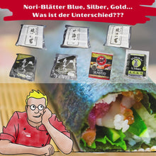 Laden und Abspielen von Videos im Galerie-Viewer, Nori Algenblaetter für Sushi SILBER ganz
